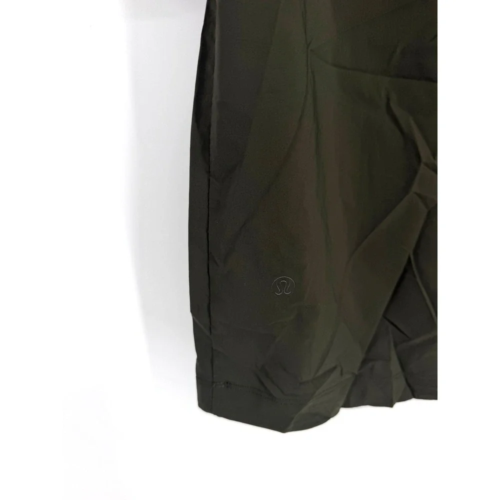 Lululemon Athletica Mens Short Sleeve Shirt Dark Olive Green Nylon Mesh Vent M